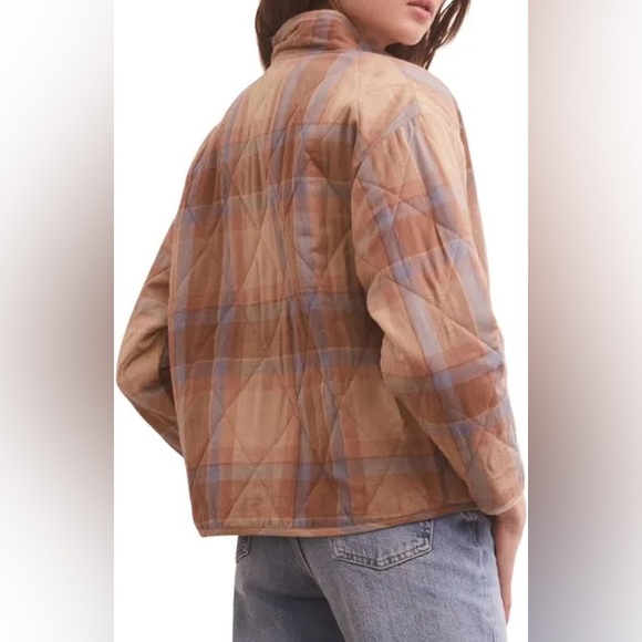 Z Supply Maya Plaid Quilted Jacket, Small - Picture 2 of 4